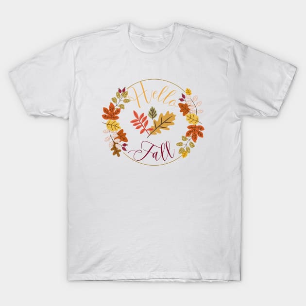 Hello Fall! T-Shirt by MCsab Creations